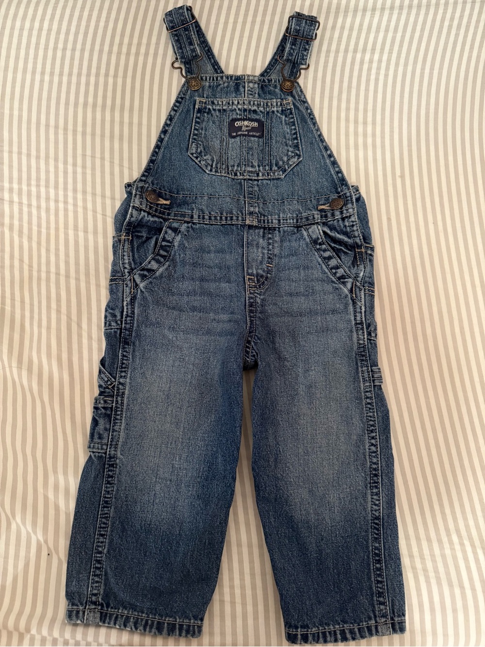 OshKosh B'gosh Baby Toddler 18 Months Dark Blue Denim Overalls